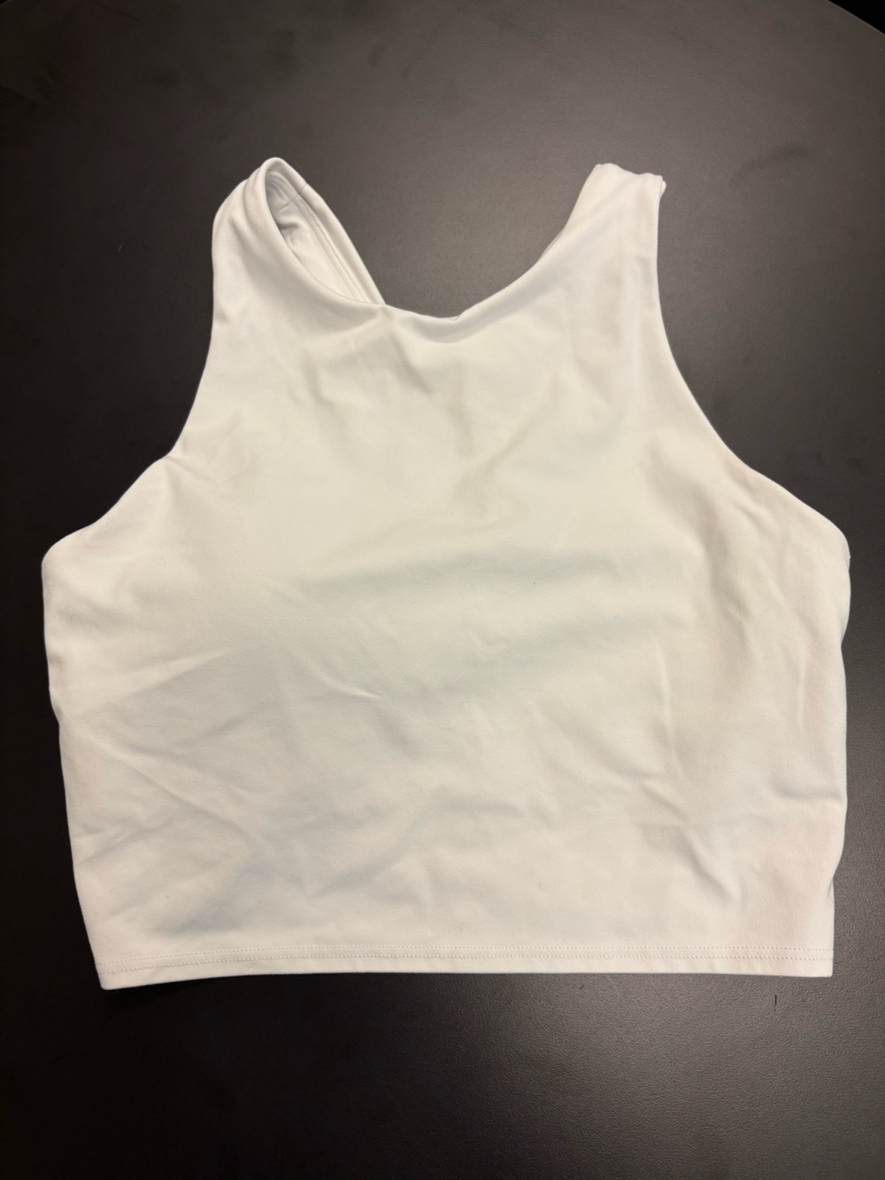 Athleta White High-Neck Crop Tank